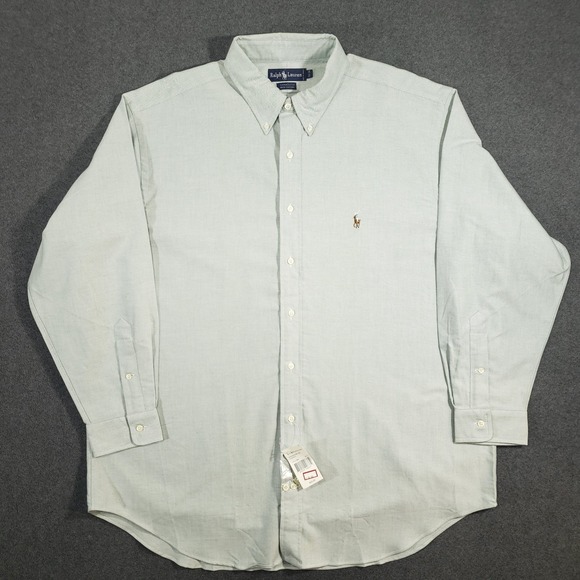 Polo Ralph Lauren Other - Polo Ralph‎ Lauren NOS Vintage Yarmouth Shirt 17.5 - 34 Green Jacquard Cotton